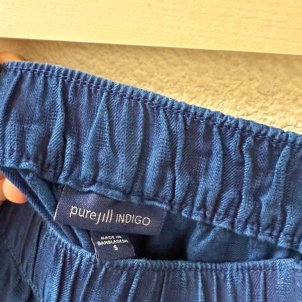 NWT J.Jill Pure Jill Indigo Dobby Crops in Odisha Wash - Picture 8 of 12